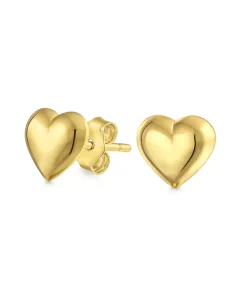 Gold Heart Studs