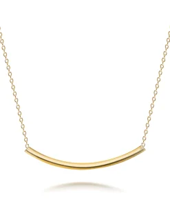 Simple Sideways Necklace (Gold)