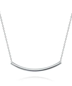 Simple Sideways Necklace (Silver)